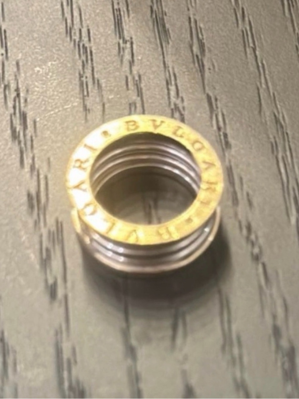 Bulgari Two-Tone Spiral Logo Band - Gold & Silver